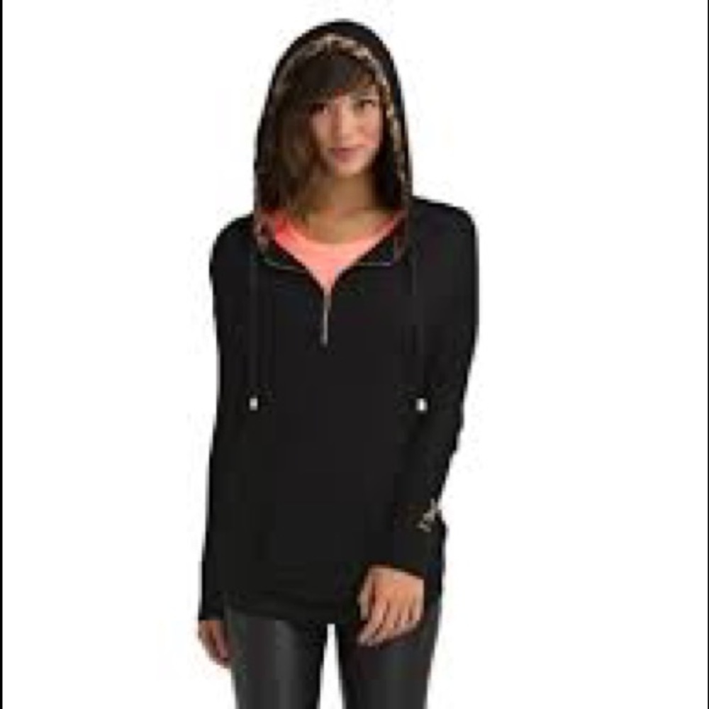 Kardashian Kollection Fitted Cheetah Hoodie